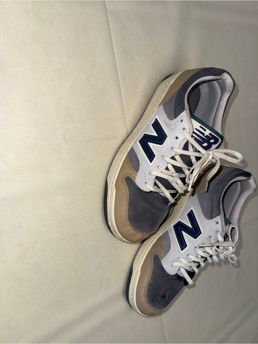 New Balance Men's Navy, Gray and Tan Retro Walking Sneakers